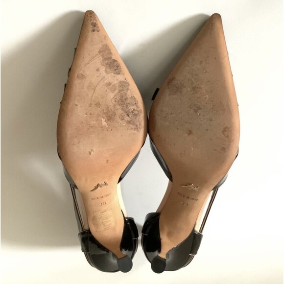 Alexandra Neel Pumps Women Size 38 US 8M Brown Patent Leather Point-toe Heels - Picture 8 of 11